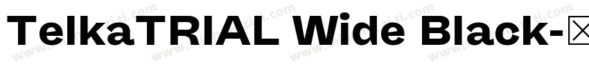 TelkaTRIAL Wide Black字体转换